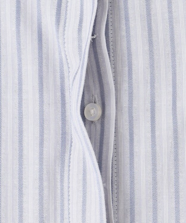 J.PRESS YORK STREET 【WOMEN】ワンウォッシュタイプライター リボンタイバンドカラー ブラウス サックスブルー系1