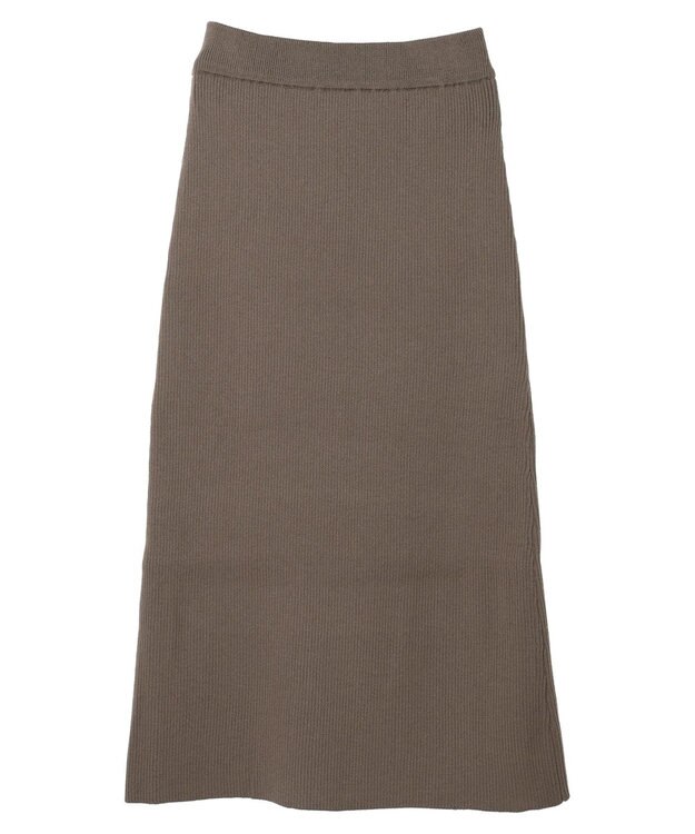 CRAFT STANDARD BOUTIQUE アンチピリングリブニットスカート Brown