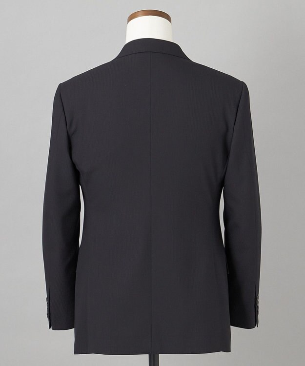 GOTAIRIKU オールシーズン対応【御幸毛織】WOOL×SOLOTEX ストレッチスーツ（ブラックストライプ） ブラック系1