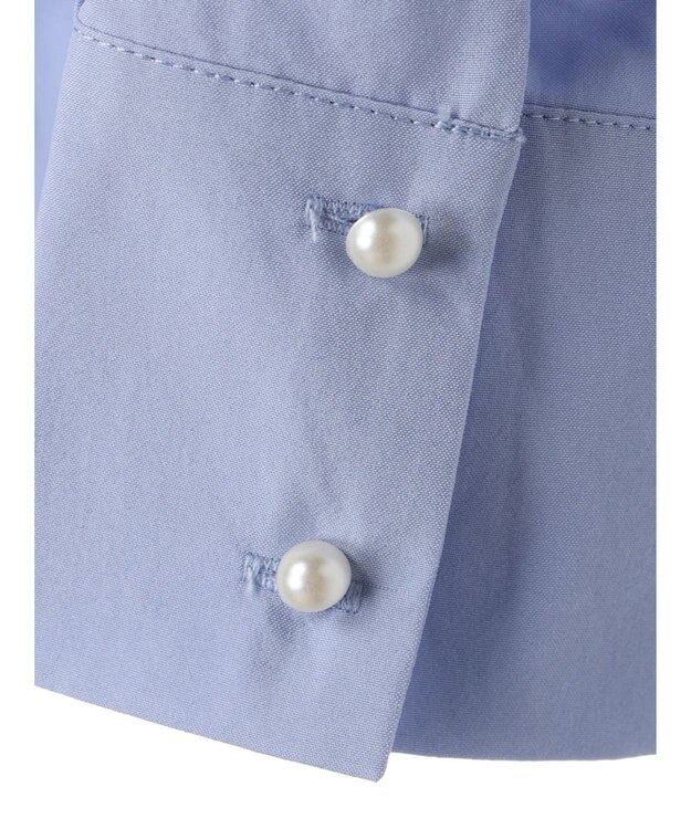 Green Parks ケープ風ブラウス Sax