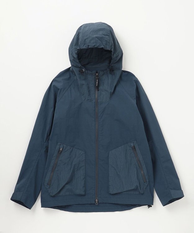 JOSEPH ABBOUD MOUNTAIN 【ナチュラルカラー/ストレッチ】ナイロンコンビガーメントダイパーカー ダルブルー系