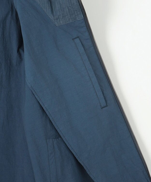 JOSEPH ABBOUD MOUNTAIN 【ナチュラルカラー/ストレッチ】ナイロンコンビガーメントダイパーカー ダルブルー系