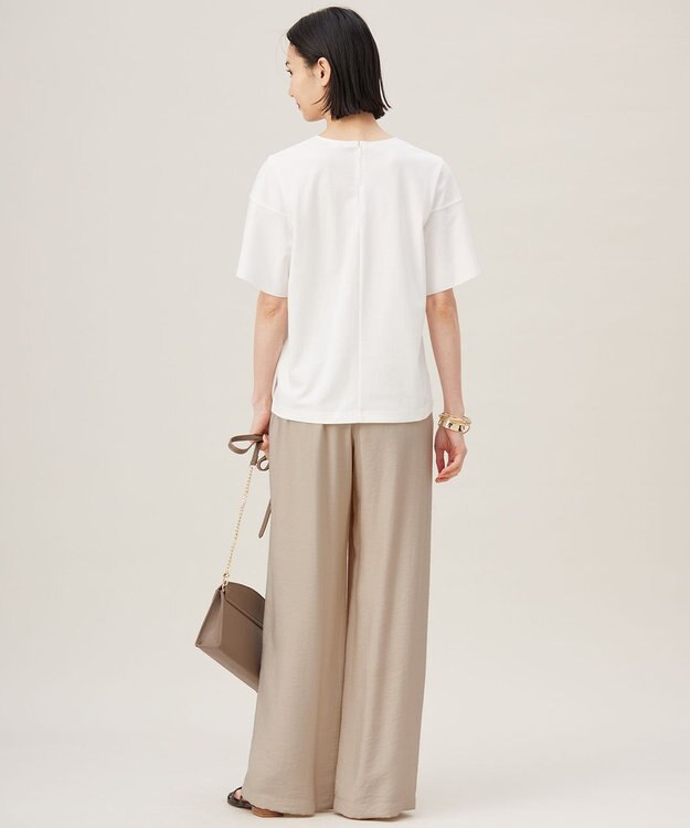 自由区 S 【接触冷感・UVカット・吸水速乾・抗菌防臭・洗える】ハイツイストポンチフレアディティール カットソー オフ