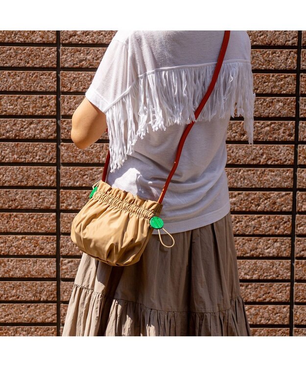 tsumori chisato CARRY ギャザー ショルダーバッグ ミニバッグ ポシェット イエロー