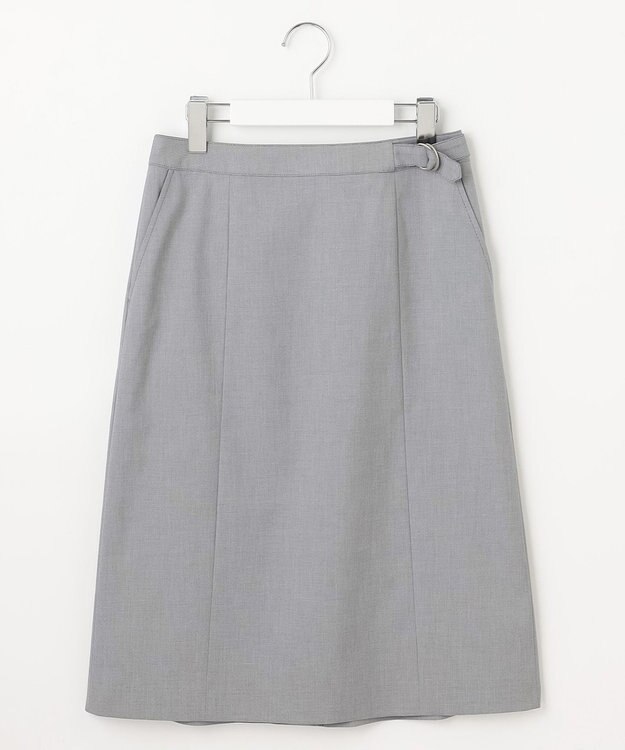 J.PRESS LADIES 【セットアップ対応・洗える・撥水】コットンFITTY スカート グレー系