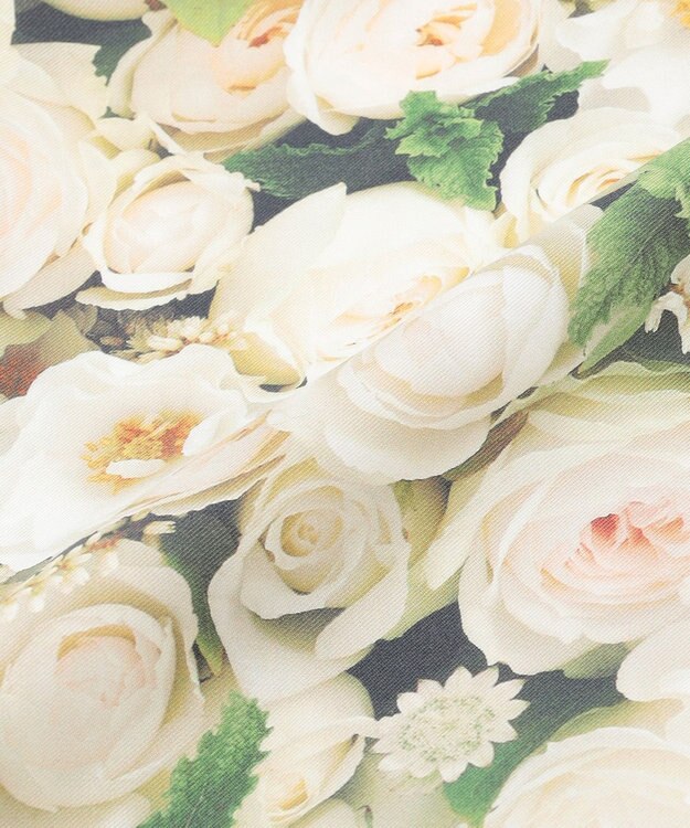 自由区 【カトリエムブーケ】La boroderie de Laurent ブーケモチーフシルクスカーフ ブーケ柄