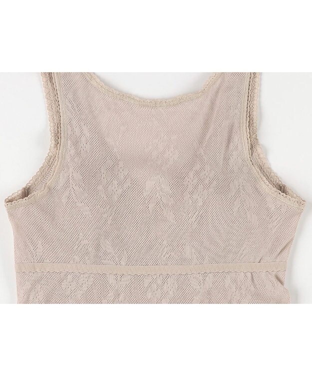 Wing カップ付きインナー 綿100％(身生地) さらっと快適 【綿100％ メッシュタイプ】 ブラトップ タンクトップ 春 夏 EL6186 ウイング／ワコール ブラウン