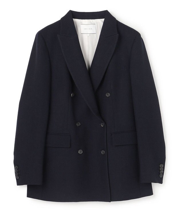 BEIGE， 【VERY NaVY12月号掲載】BUNNELL / ウールダブルブレストジャケット Navy