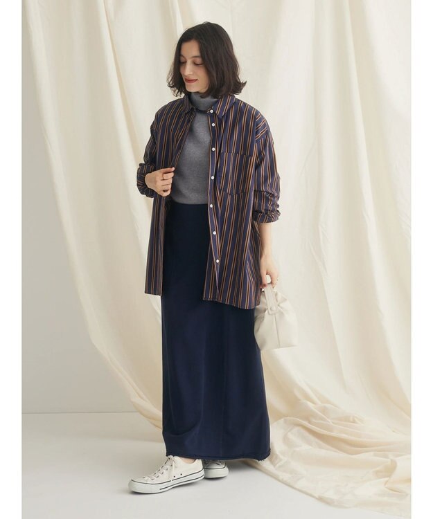 CRAFT STANDARD BOUTIQUE リブタートルネックニットプルオーバー Gray Mixture