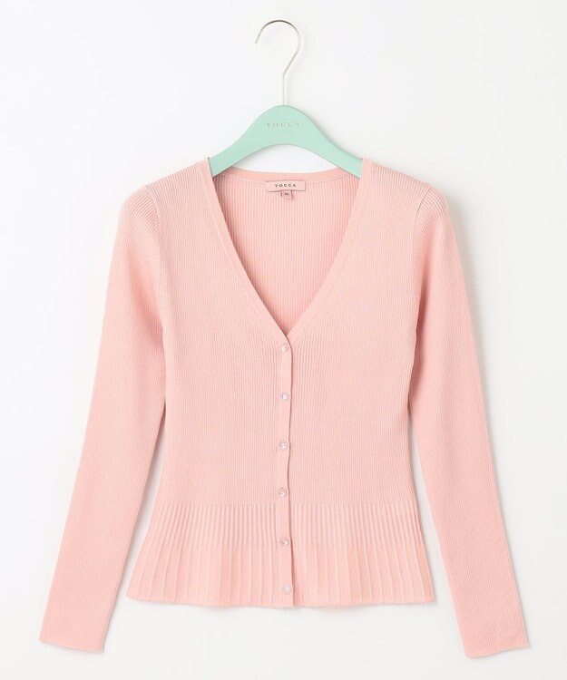TOCCA 【洗える！】AJISAI VNECK カーディガン ローズ系
