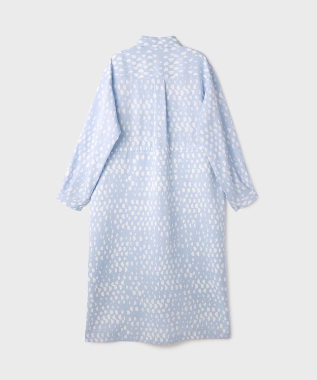 GRACE CONTINENTAL ハーフドットミリタリーワンピース ブルー