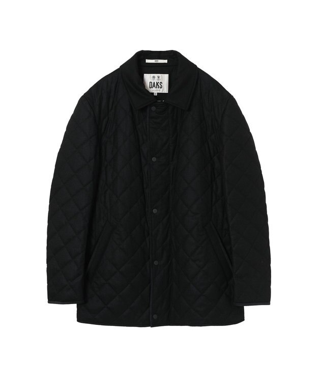 DAKS ウールフラノステンカラージャケット ブラック