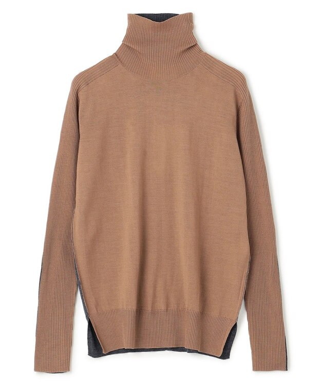 BEIGE， 【CLUEL 10月号掲載・S-size】LA MONNAIE / タートルニット Camel×M.Gray