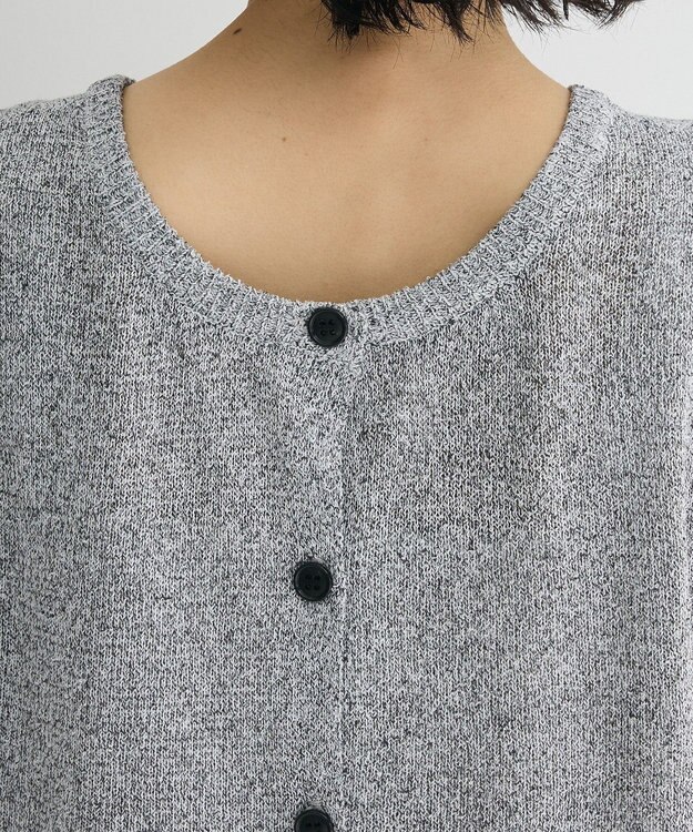 Green Parks 前後２ｗａｙ　ミックスカラーノースリーブニット Charcoal Gray