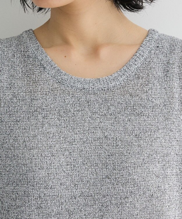 Green Parks 前後２ｗａｙ　ミックスカラーノースリーブニット Charcoal Gray