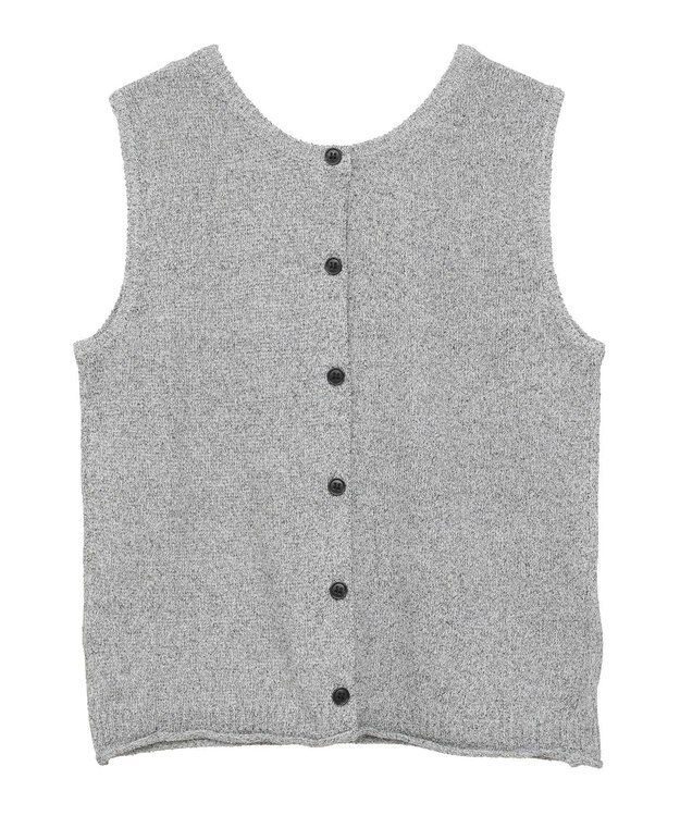 Green Parks 前後２ｗａｙ　ミックスカラーノースリーブニット Charcoal Gray