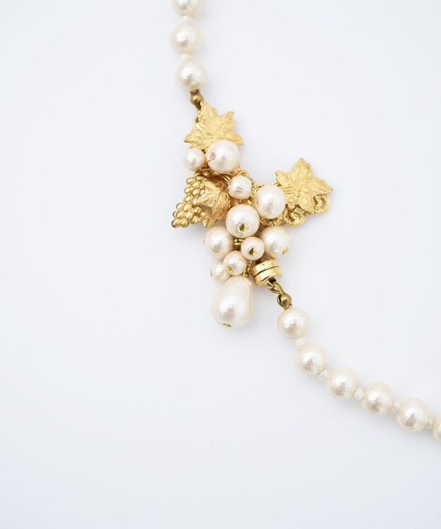 monshiro 【コットンパール】ヤマブドウショート ネックレス アンティークゴールド