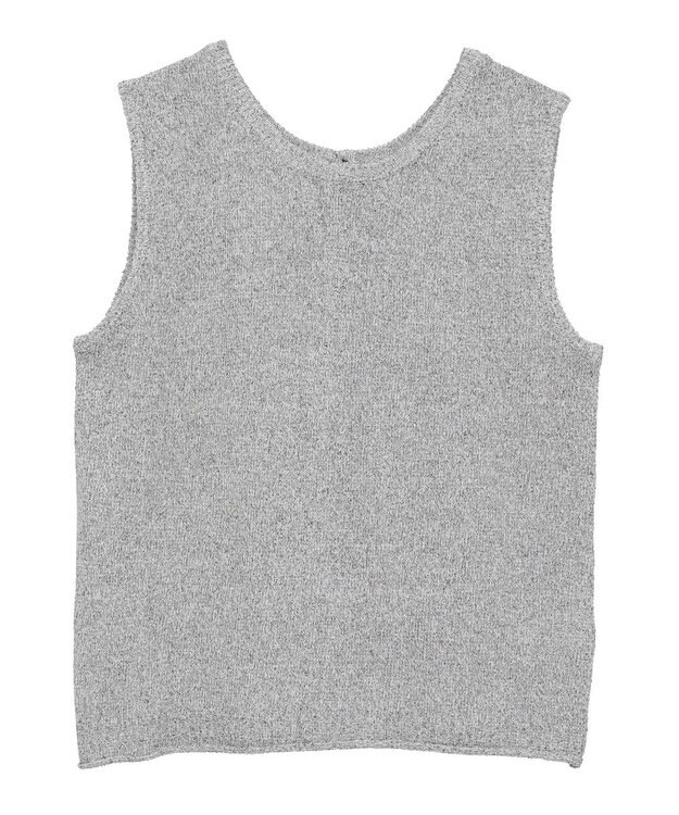 Green Parks 前後２ｗａｙ　ミックスカラーノースリーブニット Charcoal Gray