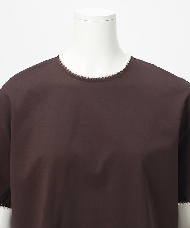 23区 L 【R(アール)】プレミアムコットンジャージー ドロスト カットソー ダークブラウン系