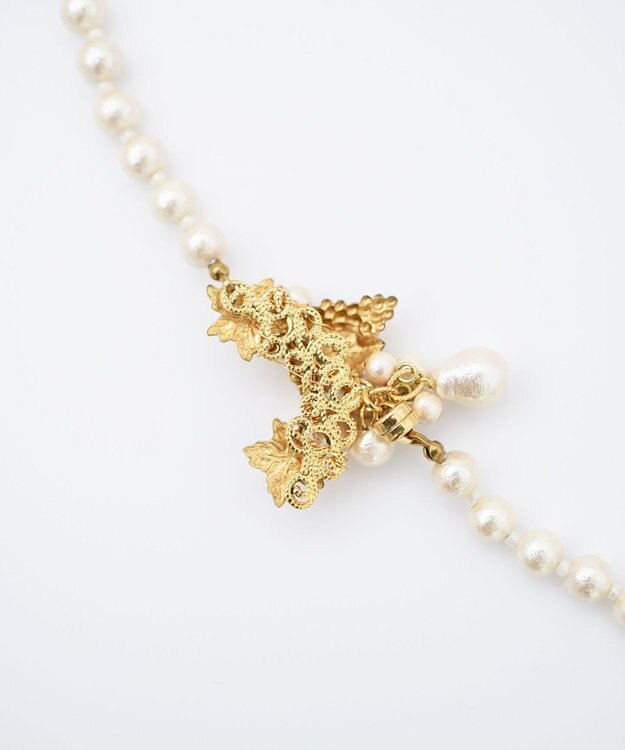 monshiro 【コットンパール】ヤマブドウショート ネックレス アンティークゴールド