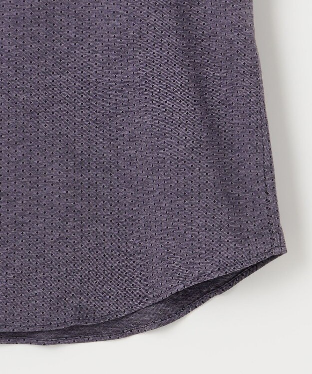 JOSEPH ABBOUD 【洗える】ドットジャガード ジャージー シャツ パープル系7