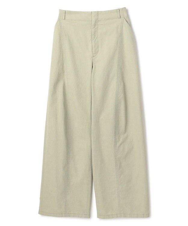 BEIGE， PREHNA / コットンツイル カービーシームワイドパンツ L.Khaki