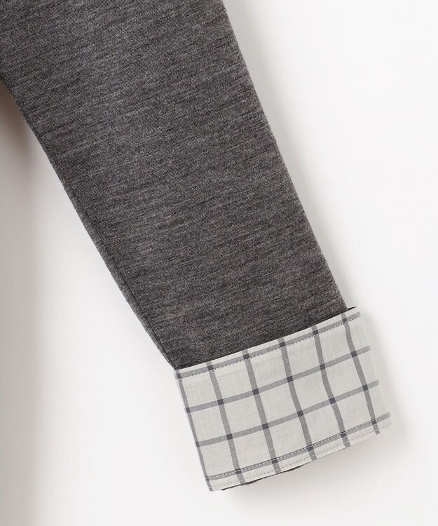 JOSEPH ABBOUD 【ふっくらあたたかウール100％】ウールダディポロシャツ ライトグレー系