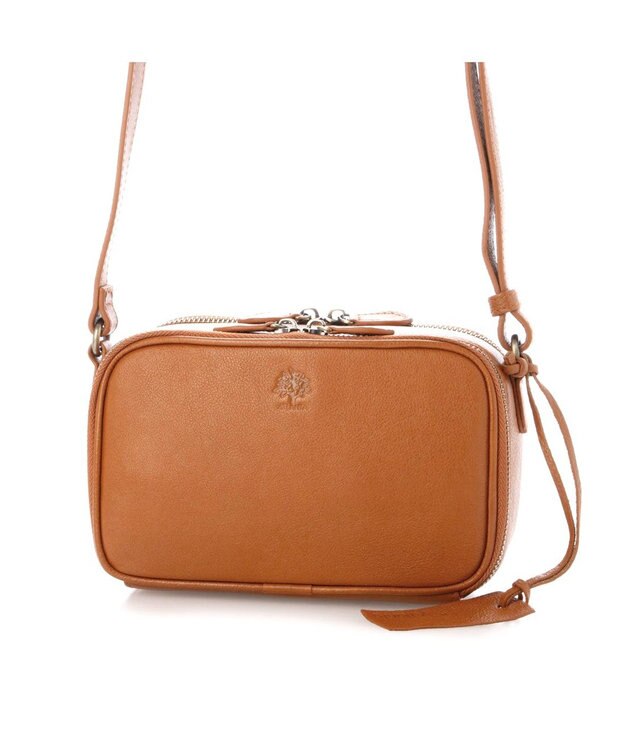 UNBILLION アトランタ ATLANTA / 牛革BOX型ウォレットショルダー キャメル