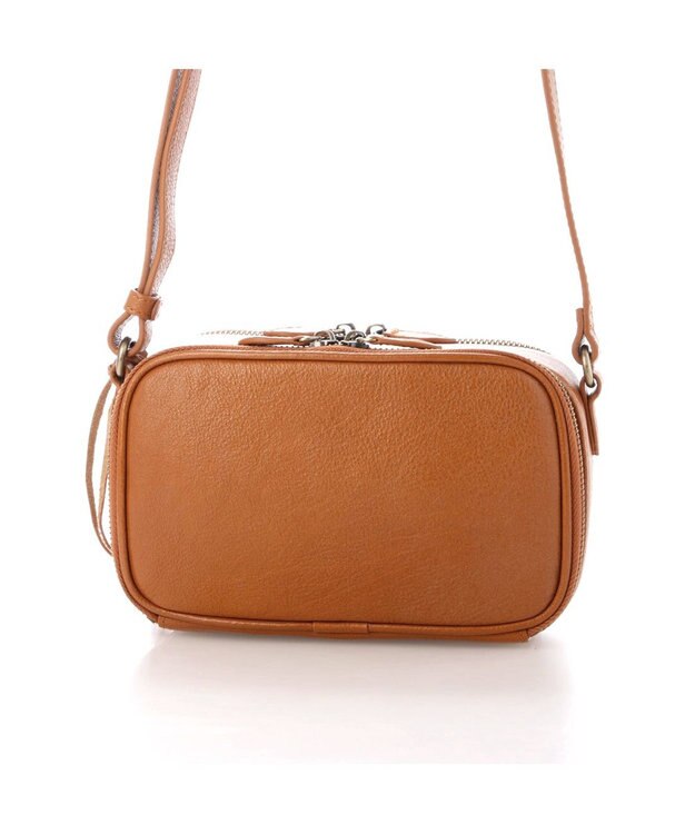 UNBILLION アトランタ ATLANTA / 牛革BOX型ウォレットショルダー キャメル