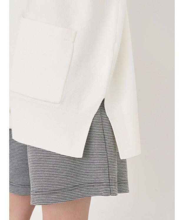 earth music&ecology やわらかタッチＶネックカーディガン Off White