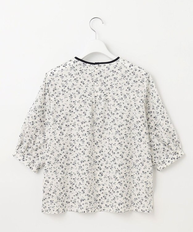 J.PRESS LADIES L 【洗える】 スパンローンフラワー ボリュームスリーブ ブラウス ホワイト系5