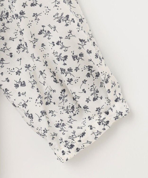 J.PRESS LADIES L 【洗える】 スパンローンフラワー ボリュームスリーブ ブラウス ホワイト系5