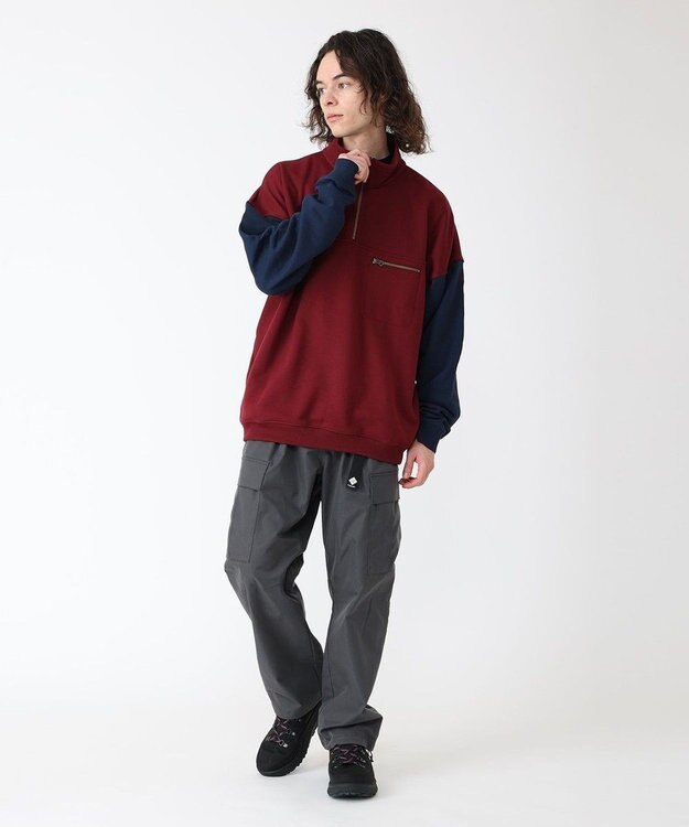 Columbia Columbia/ バガスウェットハーフジップ /コロンビア Rich Wine、 Coll Navy