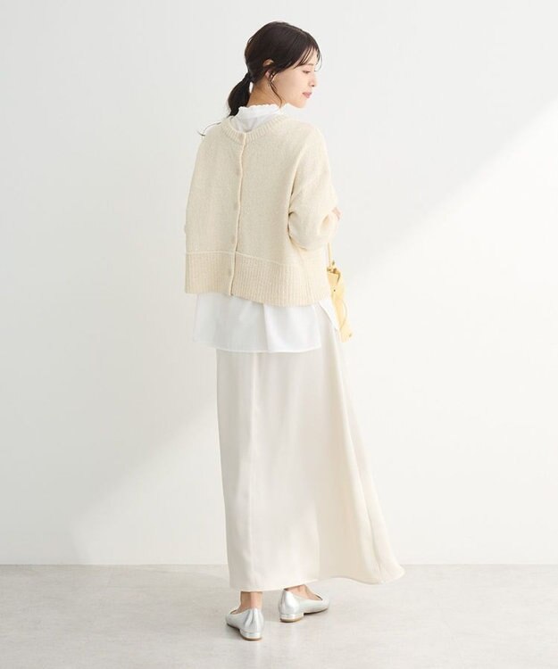 Green Parks ２ｗａｙ　スパンコールニットプルオーバー Ecru