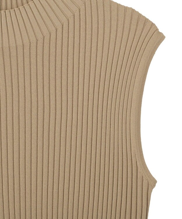 YECCA VECCA ハイネックノースリーブニット Gray Beige
