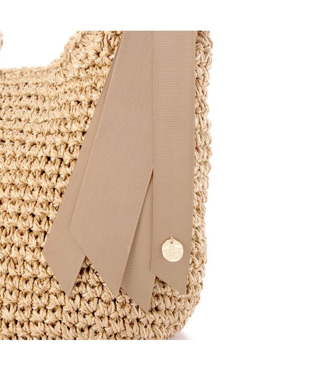 UNBILLION カシュカシュ cachecache / 下がりグログランクロッシェ2wayミニトート ブラウン