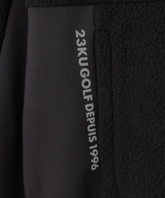 23区GOLF 【MEN】ボアフリースプルオーバー ブラック系