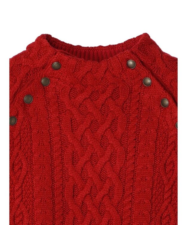 CRAFT STANDARD BOUTIQUE ラグランケーブルニットプルオーバー　 Red