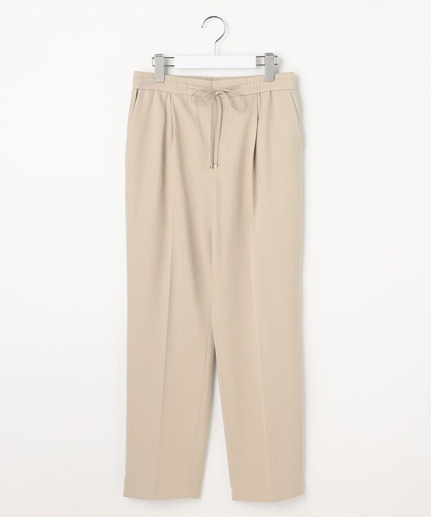 自由区 【新色追加・人気のため再入荷・ウエストゴム】ライトフィールジャージータックテーパード パンツ [新色]ベージュⅡ