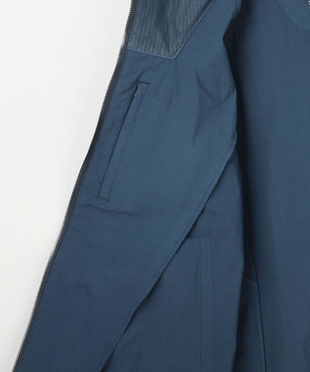 JOSEPH ABBOUD MOUNTAIN 【ナチュラルカラー/ストレッチ】ナイロンコンビガーメントダイパーカー ダルブルー系