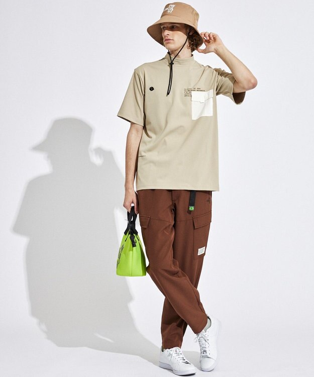 PW CIRCULUS 【UVカット / 吸水速乾 / 伸縮性抜群】【MEN】ポケットモック T ベージュ系