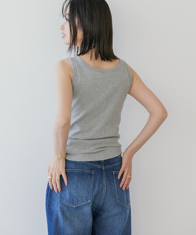 AMERICAN HOLIC ラメテレコタンクトップ Light Gray Mixture
