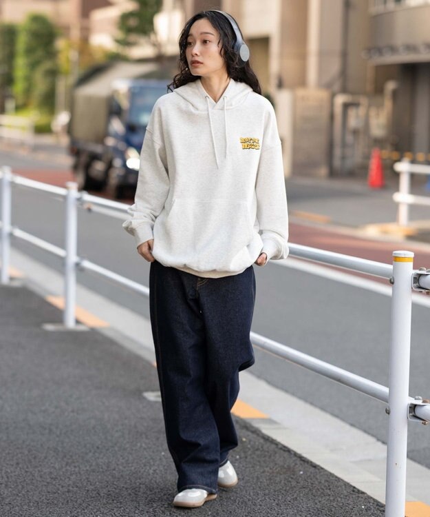 WEGO 【ユニセックス着用ITEM】別注NEWJACKグラフィックプルパーカー アッシュグレー