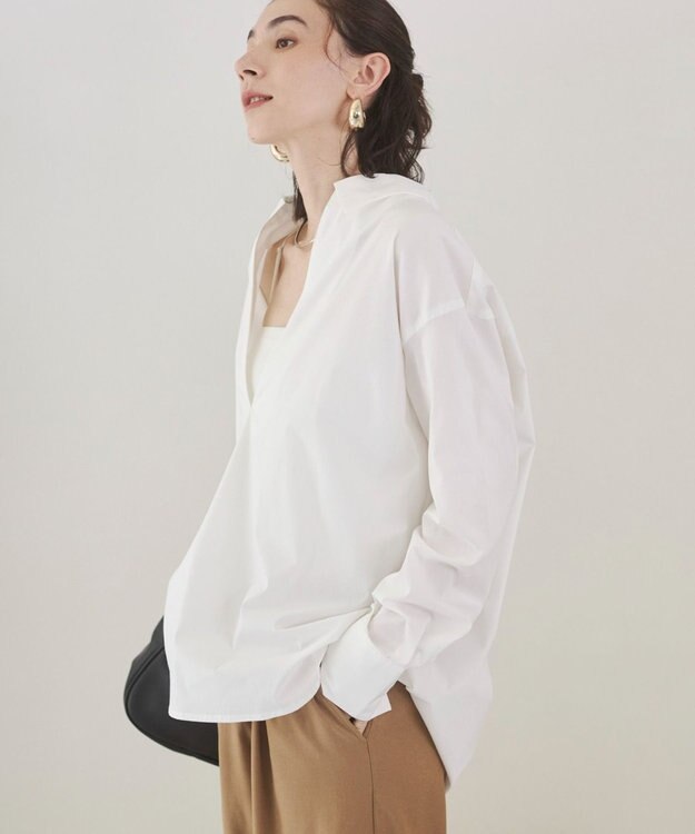 WEGO 【ANGIE VINTAGE】スキッパーシャツ ホワイト