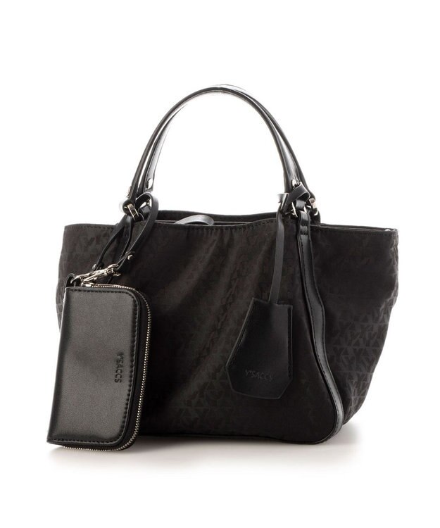 Y'SACCS モノグラム×リサイクルレザー 2WAYミニマムトート ブラック