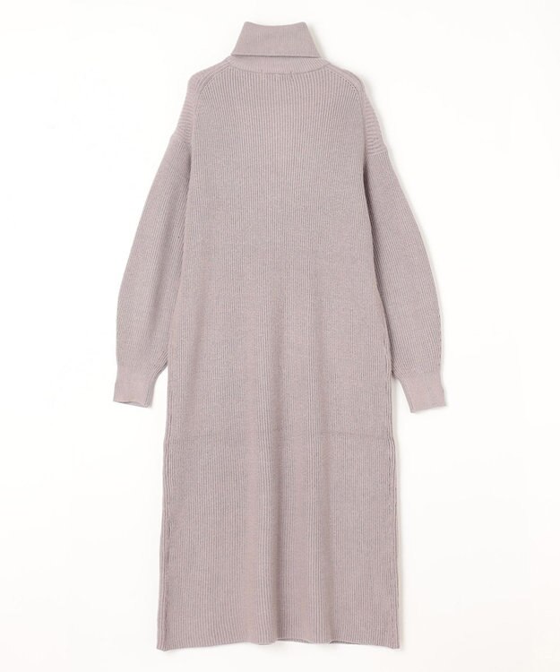 ANY L ハーフジップニットワンピース グレージュ