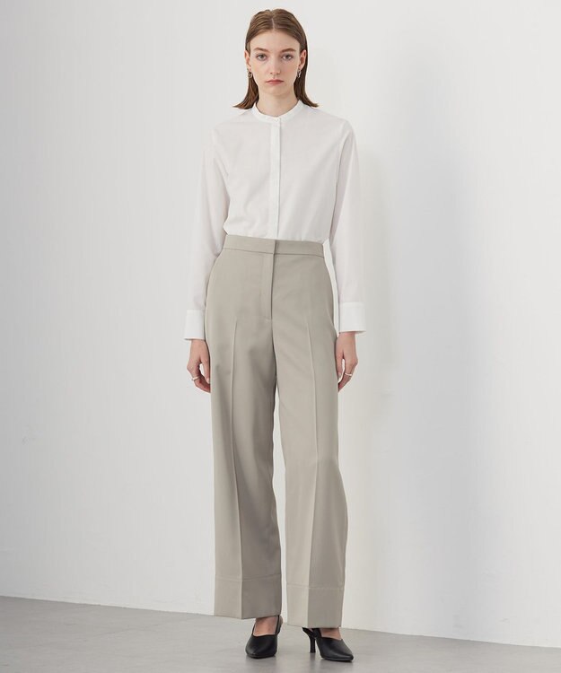 ICB 【CLASSY.1月号掲載・洗える】 クリーンブロード ボウタイブラウス オフホワイト系