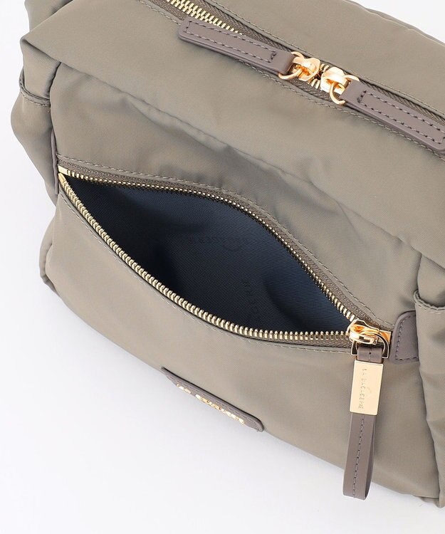 LA BAGAGERIE メタルバックル　ボックスショルダー　SSサイズ グレージュ