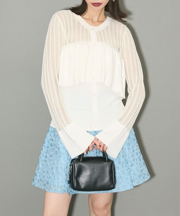 Green Parks ２ＷＡＹ　ラッフル切替ニットトップス