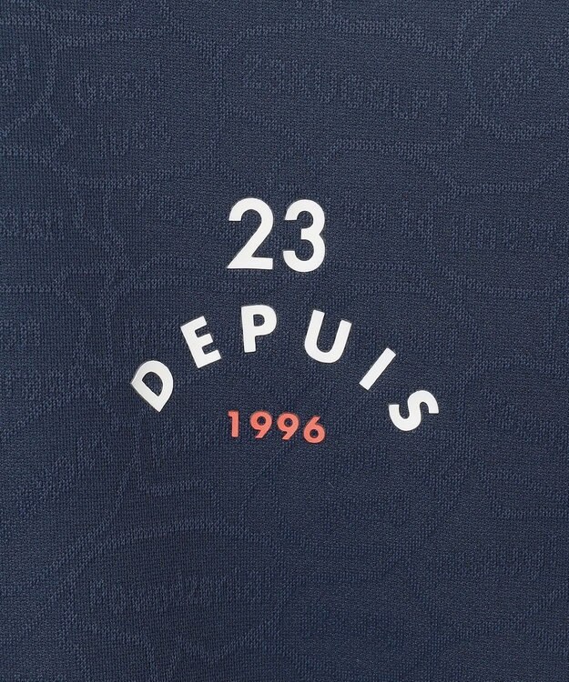 23区GOLF 【MEN】【吸水速乾/UVケア】ＹＥＬＬ柄ジャガード モックネック ネイビー系